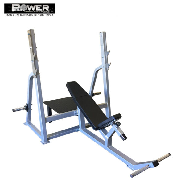 #1022 OLYMPIC INCLINE BENCH PRESS WITH PLATE HOLDERS | Power Body ...