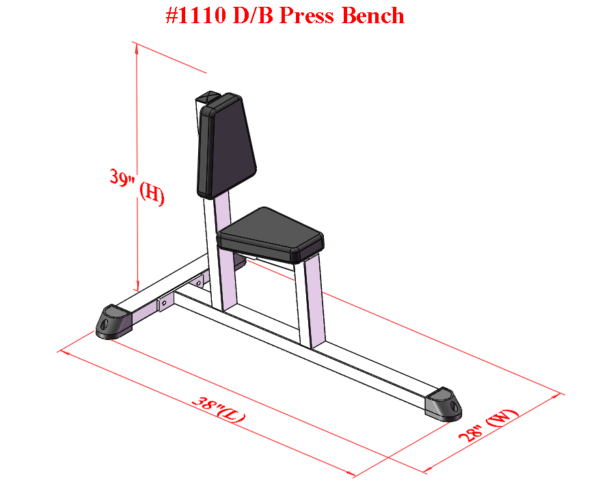 1110 Dumbbell Bench with Rubber Feet