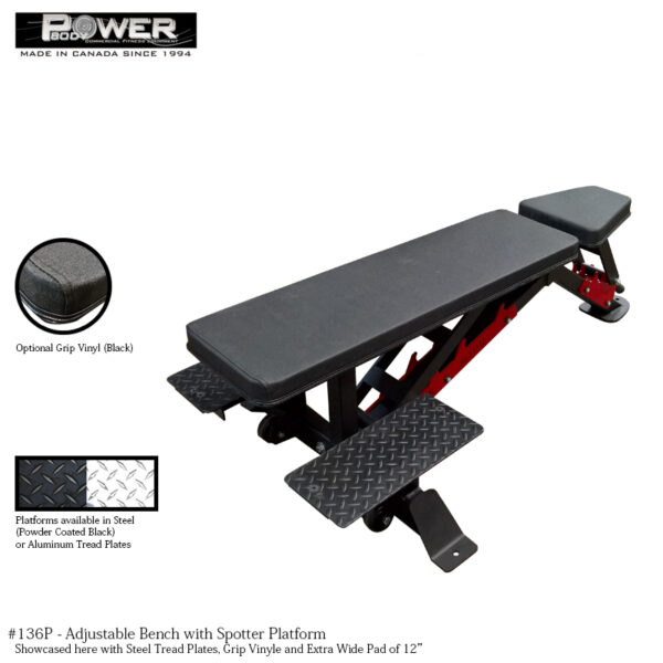 Adjustable Bench with Spotter Platform