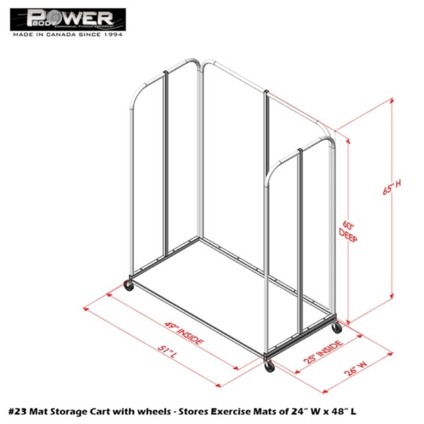 #23 Mat Storage Rack Dimensions