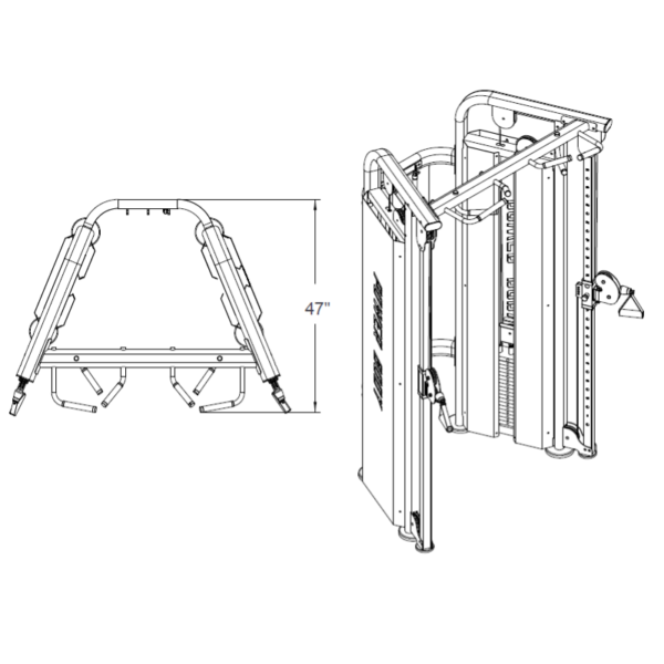 XS-300 Xtrme Functional Trainer dimensions